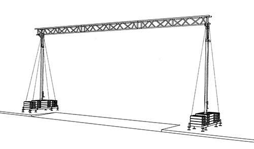 Straßenüberführung Kabelbrücke Breite 11,5 m 