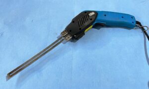 Thermoschneider Heissschneider handgefuehrt zwei Klingen Kunststoffkoffer mieten Duesseldorf NRW